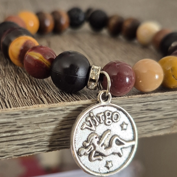 Zodiac/Virgo Handmade Mookaite Meditation Braclet! - Picture 2 of 7